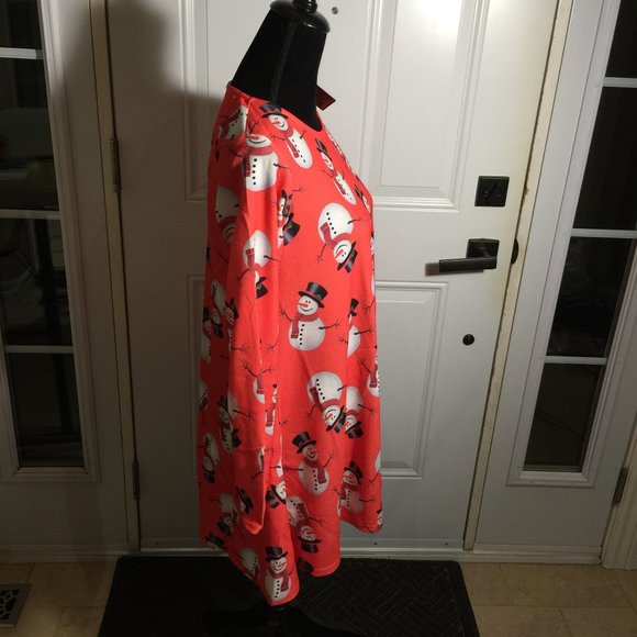 MISSLOOK Tunic Top M/L Holiday Snowman Christmas - Picture 7 of 15